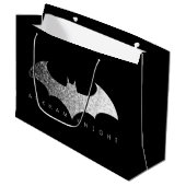 Batman Arkham Knight Pixel Logo Große Geschenktüte (Vorderseite Schrägansicht)