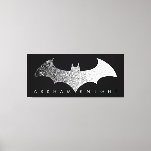 Batman Arkham Knight Pixel Logo Leinwanddruck (Vorderseite)