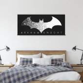 Batman Arkham Knight Pixel Logo Leinwanddruck (Insitu (Schlafzimmer))