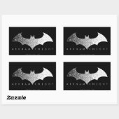 Batman Arkham Knight Pixel Logo Rechteckiger Aufkleber (Blatt)