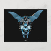 Batman auf dem Fahrrad mit Kap Postkarte (Vorderseite)