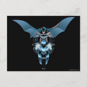 Batman auf dem Fahrrad mit Kap Postkarte