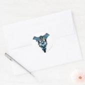 Batman auf dem Fahrrad mit Kap Runder Aufkleber (Umschlag)