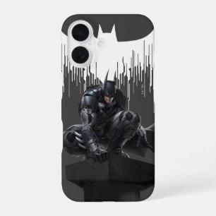 Batman auf einer Säule sitzend iPhone 16 Hülle