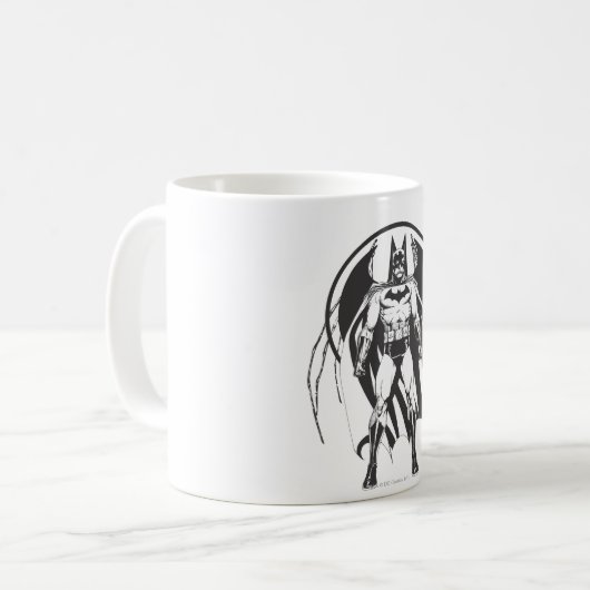 Batman aus Logo Kaffeetasse (Vorderseite Links)