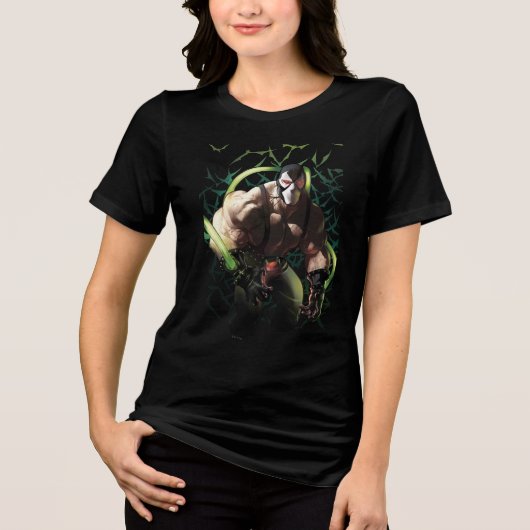 Batman Bane Bat Schwarm Illustration Tri-Blend Shirt (Vorderseite)