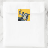 Batman Batarang Quadratischer Aufkleber (Tasche)