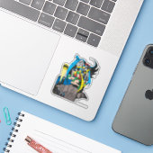 Batman/Batgirl/Robin Aufkleber (Laptop mit iPhone)