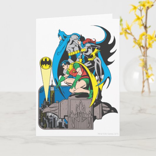 Batman/Batgirl/Robin Karte (Gelbe Blume)