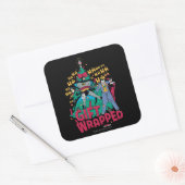 Batman | Batman & Robin Geschenk an XMas Tree umma Quadratischer Aufkleber (Umschlag)