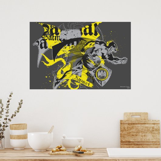 Batman Black and Yellow Collage Poster (Küche)