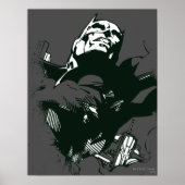 Batman Black & White Graffiti Stencil Poster (Vorne)