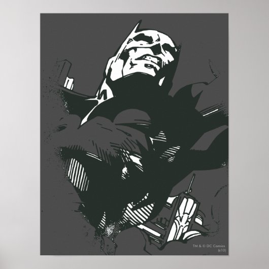 Batman Black & White Graffiti Stencil Poster (Vorne)