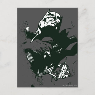 Batman Black & White Graffiti Stencil Postkarte