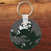 Batman Black & White Graffiti Stencil Schlüsselanhänger (Vorderseite)