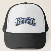 Batman | Blue Black Letters Logo Truckerkappe (Vorderseite)