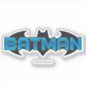 Batman | Blue Name Logo Aufkleber (Vorderseite)