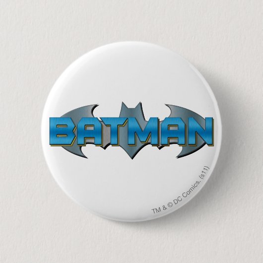 Batman | Blue Name Logo Button (Vorderseite)