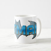Batman | Blue Name Logo Kaffeetasse (VorderseiteRechts)