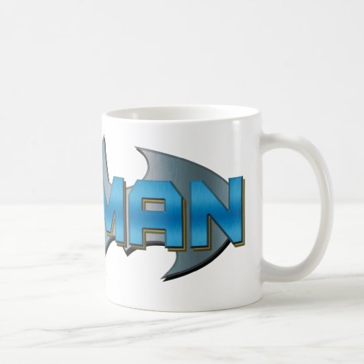 Batman | Blue Name Logo Kaffeetasse (Rechts)