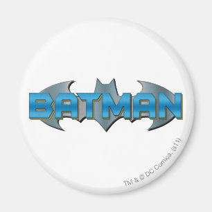 Batman   Blue Name Logo Magnet