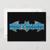 Batman | Blue Name Logo Postkarte (Vorne/Hinten)