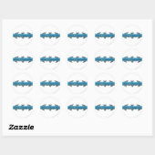 Batman | Blue Name Logo Runder Aufkleber (Blatt)