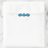 Batman | Blue Name Logo Runder Aufkleber (Tasche)