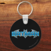 Batman | Blue Name Logo Schlüsselanhänger (Vorderseite)