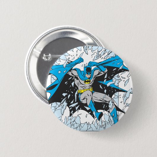 Batman bricht durch Glas Button (Vorne & Hinten)