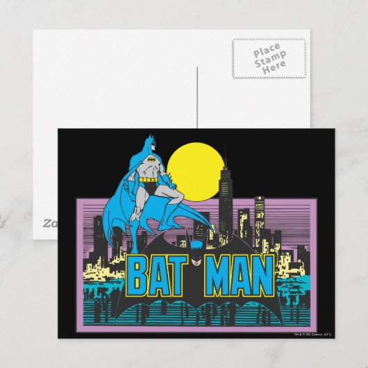 Batman & Briefe Postkarte (Vorne/Hinten)