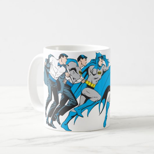 Batman/Bruce Transformation Kaffeetasse (Vorderseite Links)