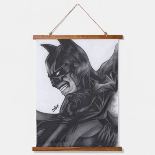 Batman ~ Bruce Wayne Wandteppich Mit Holzrahmen (Vorderseite)
