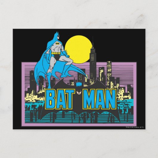 Batman & Buchstaben Postkarte (Vorderseite)