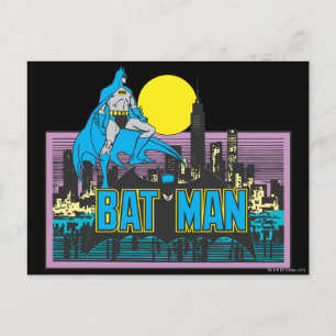 Batman & Buchstaben Postkarte
