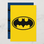 Batman Button Einladung (Vorne/Hinten)