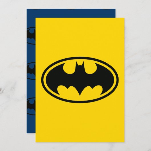 Batman Button Einladung (Vorne/Hinten)