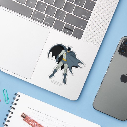 Batman Cape Aufkleber (Laptop mit iPhone)