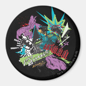 Batman Caped Crusader Neon Collage Magnet (Vorne)