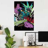 Batman Caped Crusader Neon Collage Poster (Heimbüro)