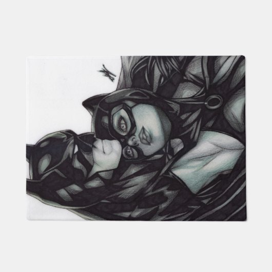 Batman & Catwoman ~ Bruce wayne & Selina Kyle Fußmatte (Vorderseite)