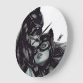 Batman & Catwoman ~ Bruce wayne & Selina Kyle Große Wanduhr (Winkel)