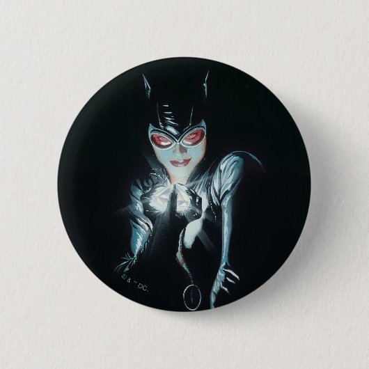 Batman Catwoman Faces of Evil Cover Illustration Button (Vorderseite)