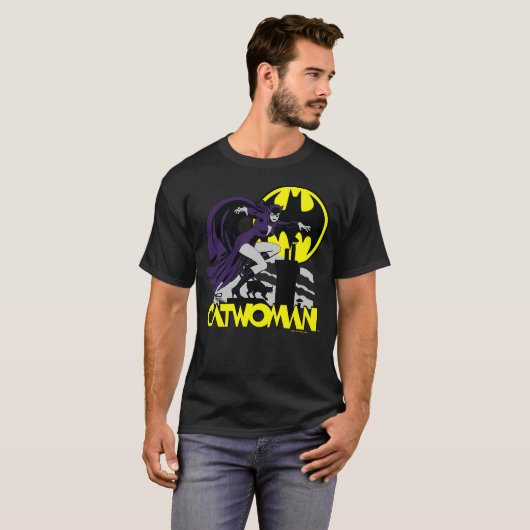 Batman Catwoman Rooftop Cat T-Shirt (Vorne ganz)