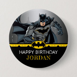 Batman   Chalkboard Happy Birthday Button