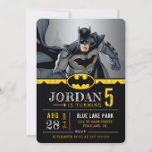 Batman | Chalkboard Happy Birthday Einladung (Vorderseite)