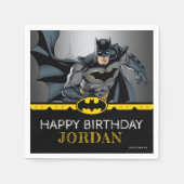 Batman | Chalkboard Happy Birthday Serviette (Vorderseite)