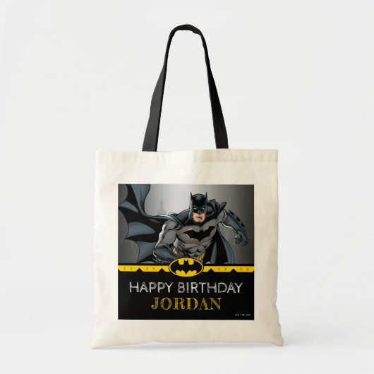 Batman | Chalkboard Happy Birthday Tragetasche (Vorne)