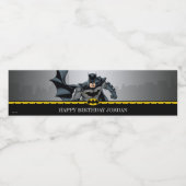 Batman | Chalkboard Happy Birthday Wasserflaschenetikett (Einzelnes Label)