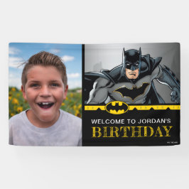 Batman | Chalkboard Happy Birthday Welcome Foto Banner